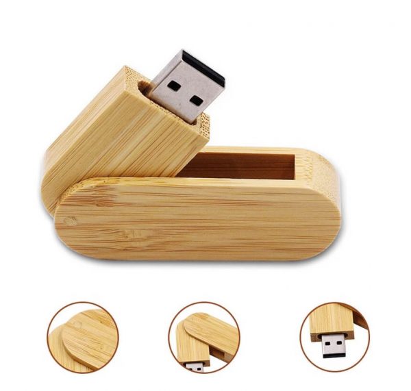 Houten USB met Logo bedrukt
